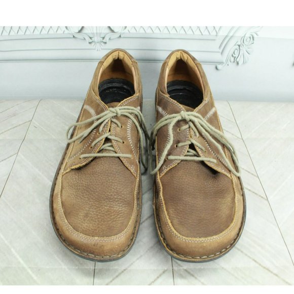 Alegria Brown Leather Slip On Lace Up Ankle Sneaker Shoes Size 14 - Picture 5 of 9